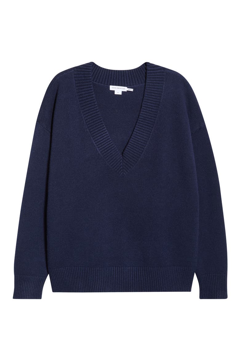 Oversize V-Neck Sweater, Alternate, color, HORIZON INK