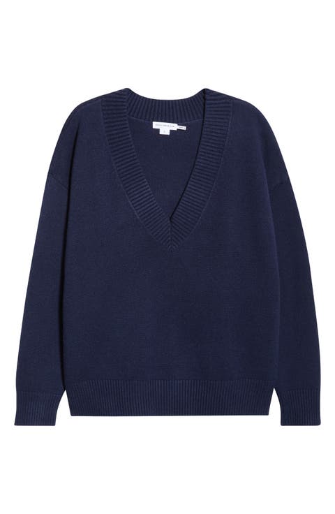 Oversize V-Neck Sweater (Regular & Plus)