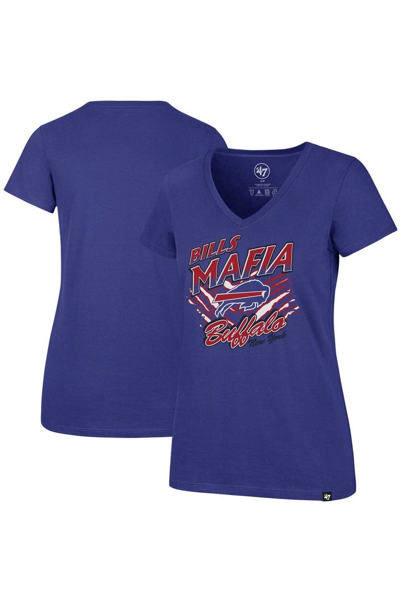 Women's '47 Royal Buffalo Bills Team Regional Ultra Rival V-Neck T-Shirt, Main, color, Royal