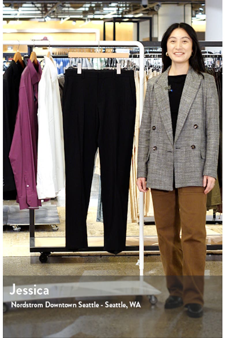 Henrik Trim Fit Solid Stretch Wool Suit Pants video