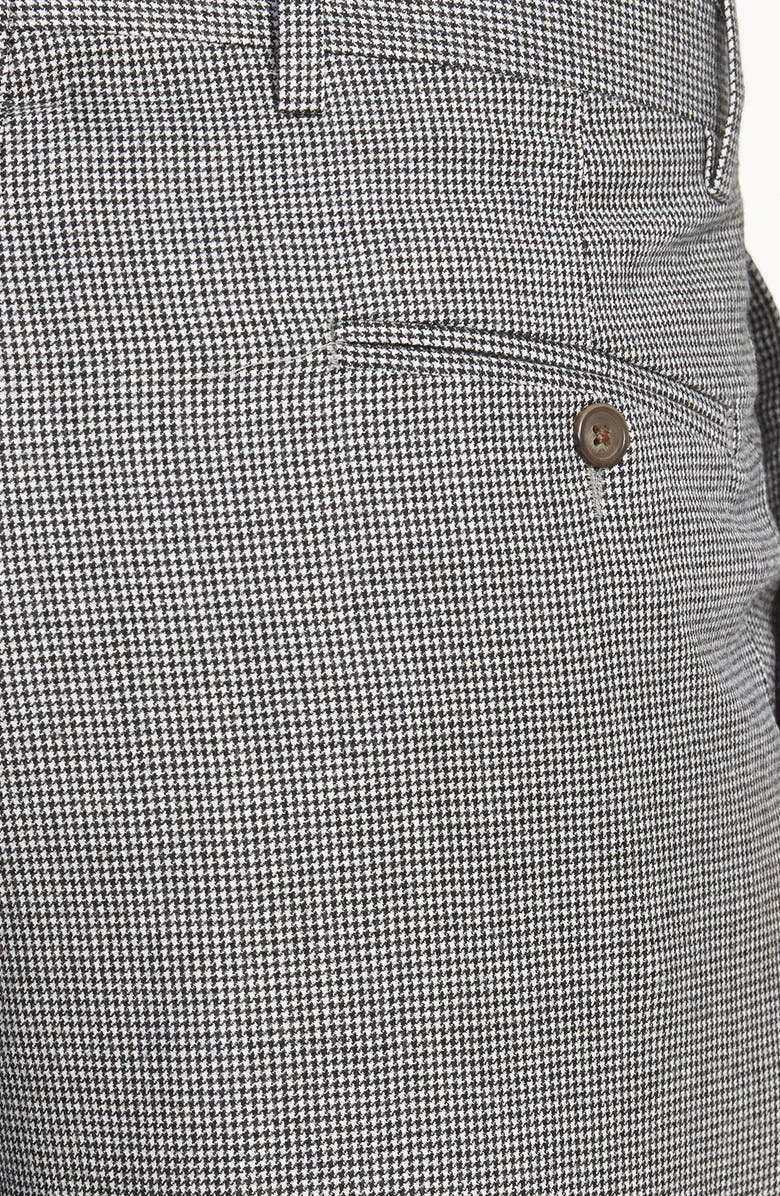 Berle Pleated Houndstooth Wool Trousers, Alternate, color, 