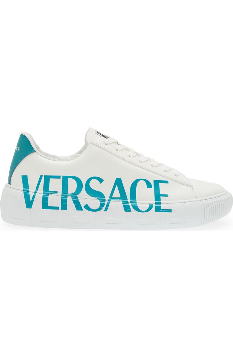 Versace La Greca Logo Low Top Sneaker, Alternate, color,