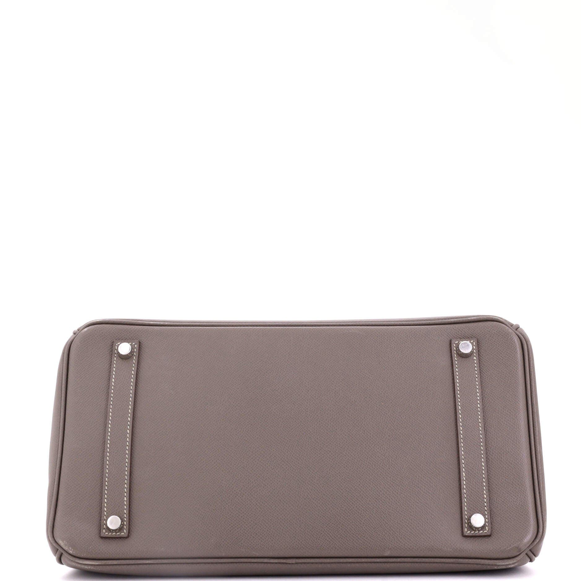 Pre-Owned Hermes Candy Birkin Bag Epsom 35, Alternate, color, Candy - Etain/Bleu Thalassa