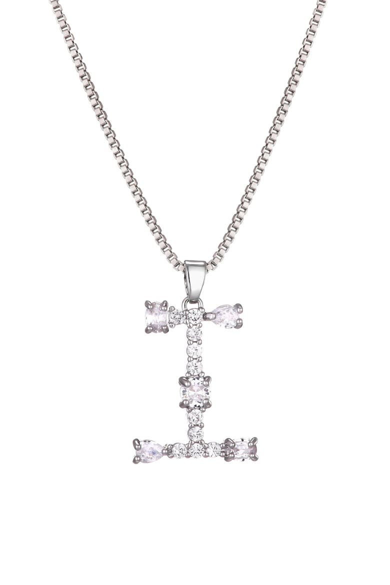 3-Piece Mixed Cubic Zirconia Initial Jewelry Set, Alternate, color, SILVER-I