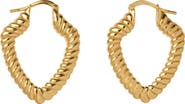 Burberry Small Shield Twisted Hoop Earrings