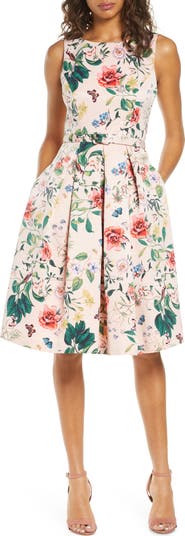 slim fit dress slacks Eliza J Plus Size 3D Floral-Applique Fit & Flare Dress  DGFOutlet