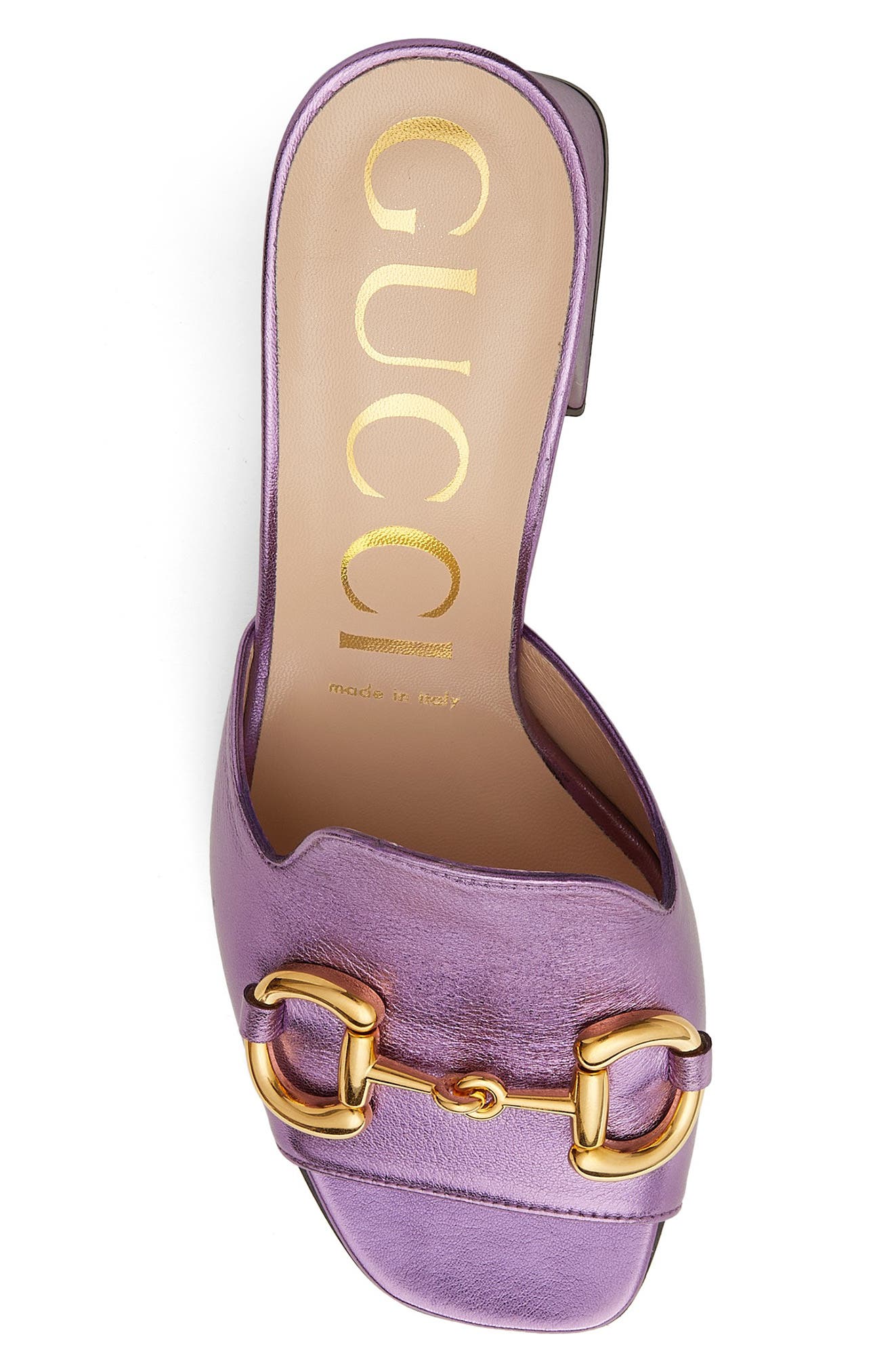 Gucci Baby Horsebit Slide Sandal, Alternate, color, 