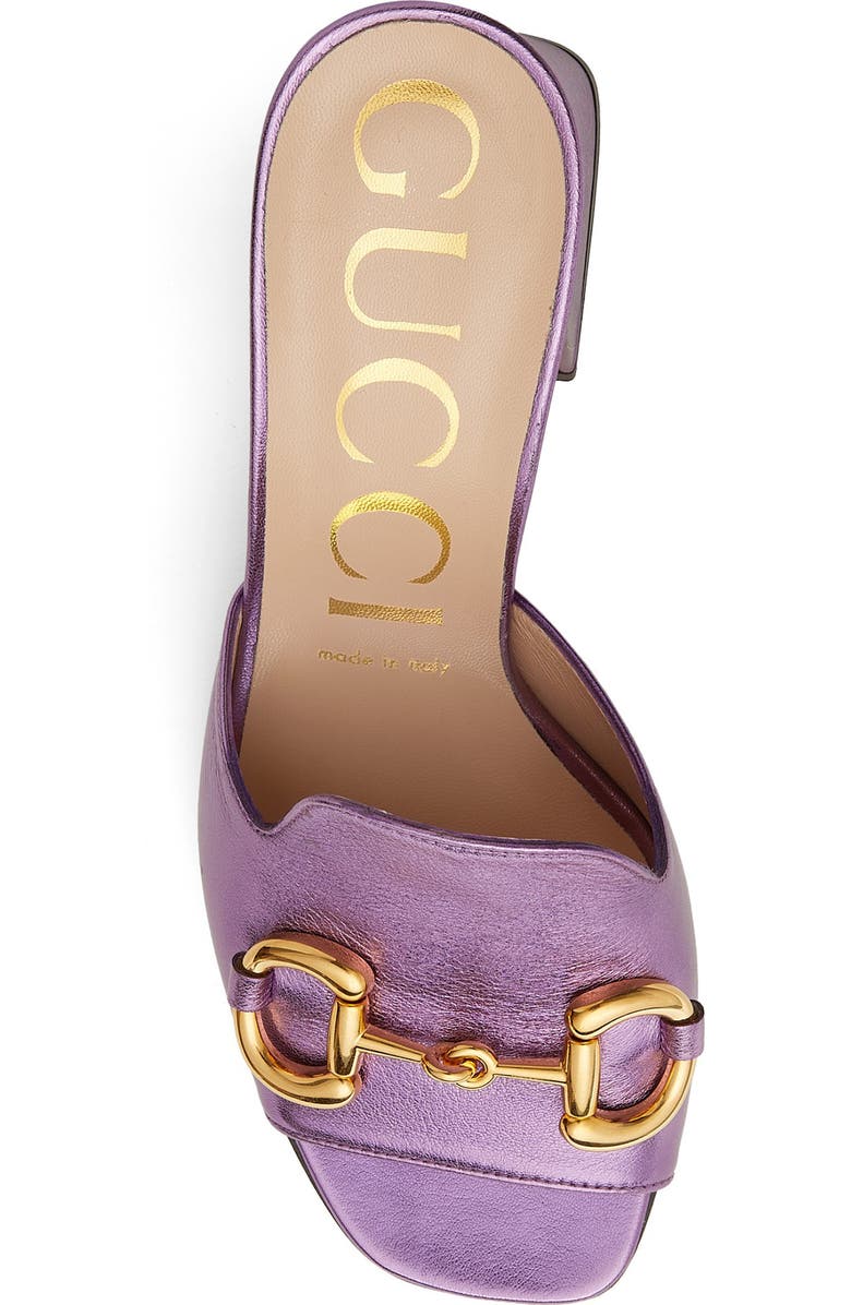 Gucci Baby Horsebit Slide Sandal, Alternate, color,