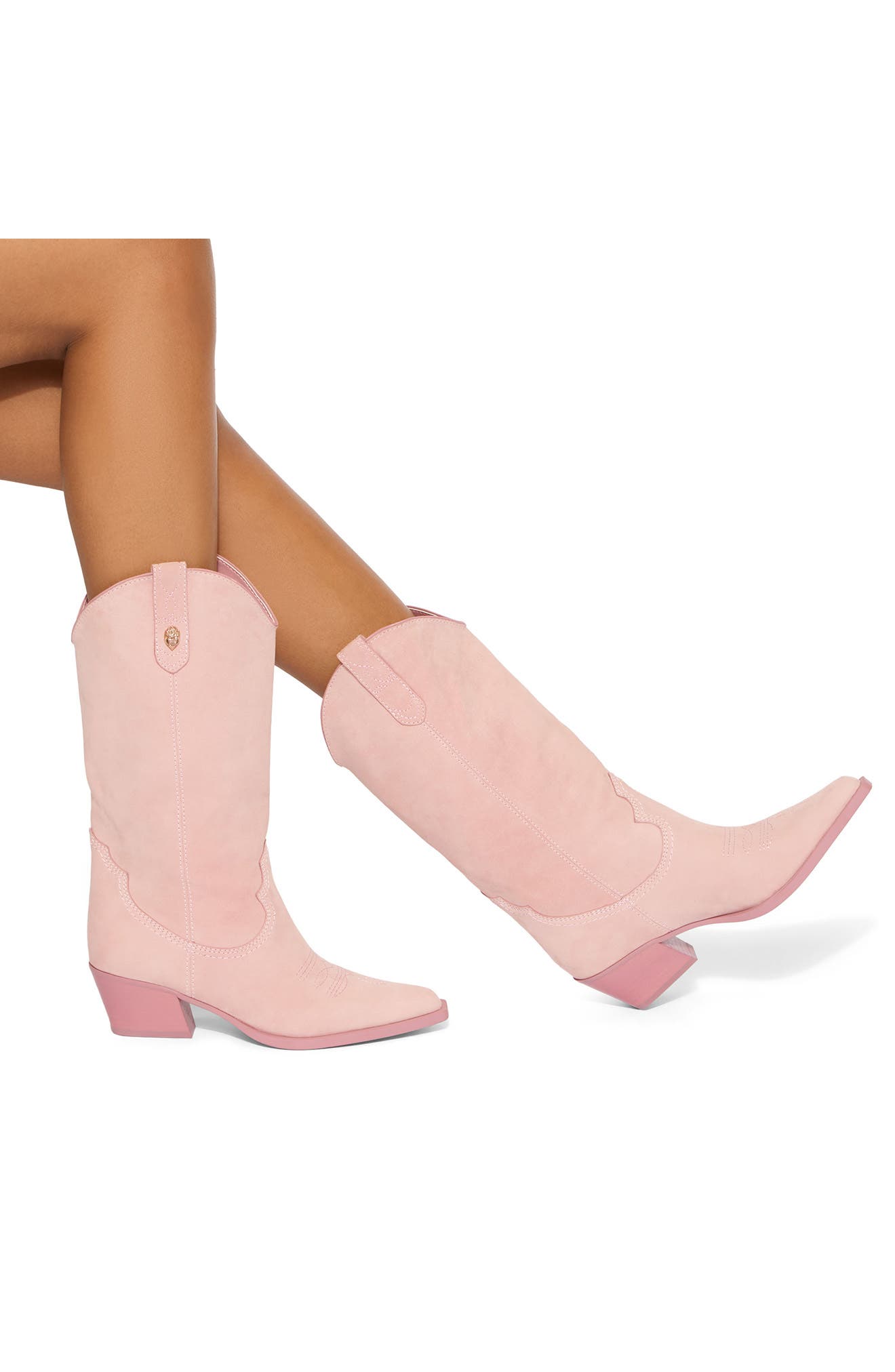 Kurt Geiger London Kiss Western Boot, Alternate, color, Light/ Pastel Pink