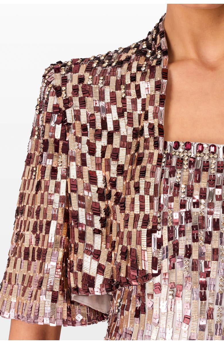 Jenny Packham Cristobel Jacket, Alternate, color, Ammonite