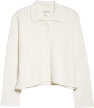 Club Monaco Pointelle Crop Sweater