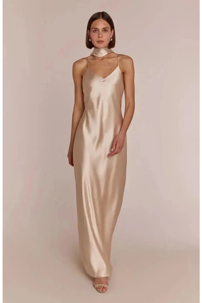 Brooklyn Slip Dress, Alternate, color, Champagne