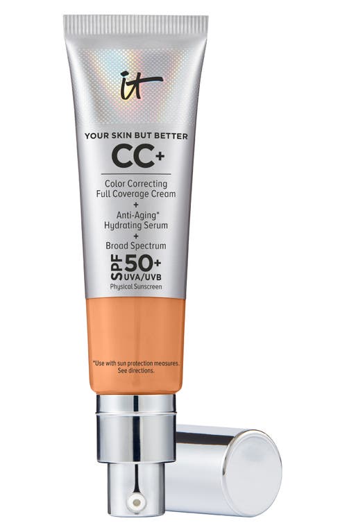 IT Cosmetics CC+ Color Correcting Full Coverage Cream SPF 50+ in Tan Cool 