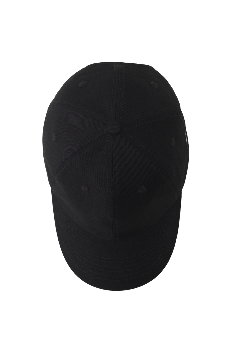 Lanvin Label Cotton Cap, Alternate, color, Black