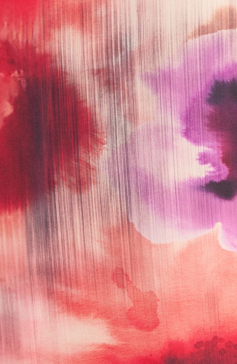 Natori Loren Charmeuse Robe, Alternate, color, Red