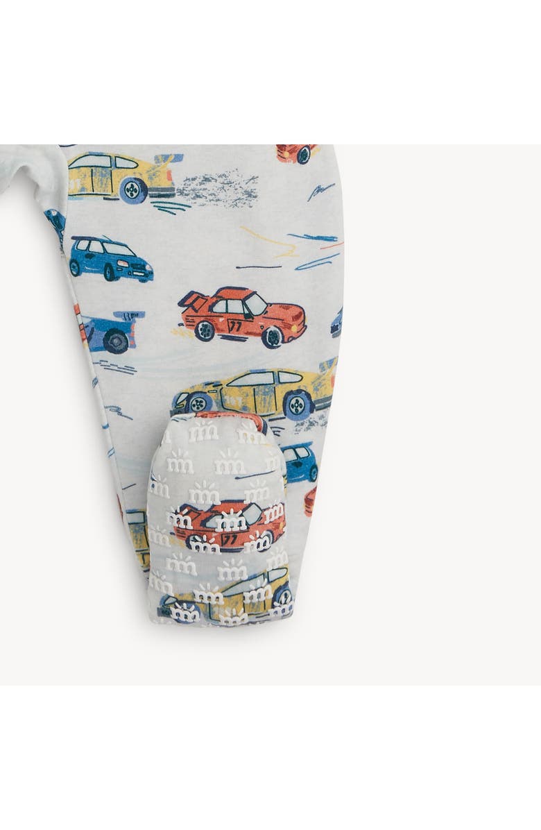 Magnetic Me Lap of Life Race Car Print Magnetic Convertible Romper, Alternate, color, 