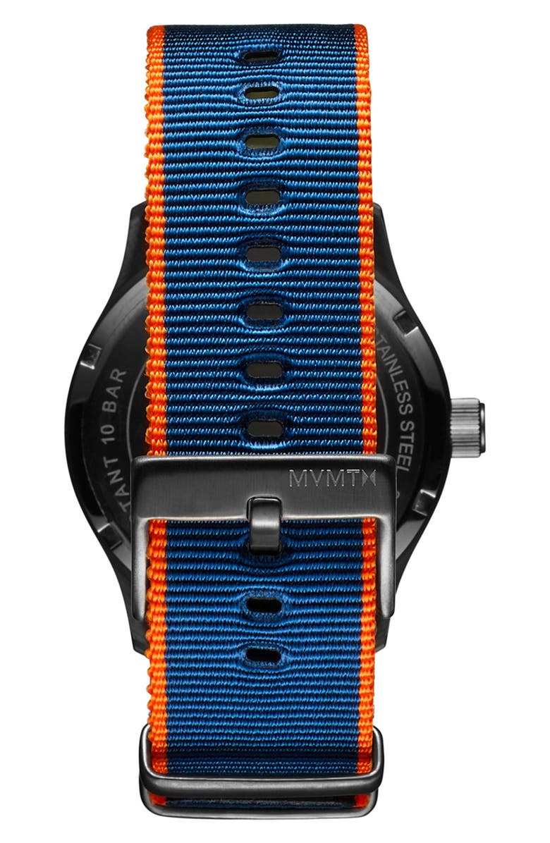 MVMT Field II Nylon Strap Watch, 41mm, Alternate, color, Blue
