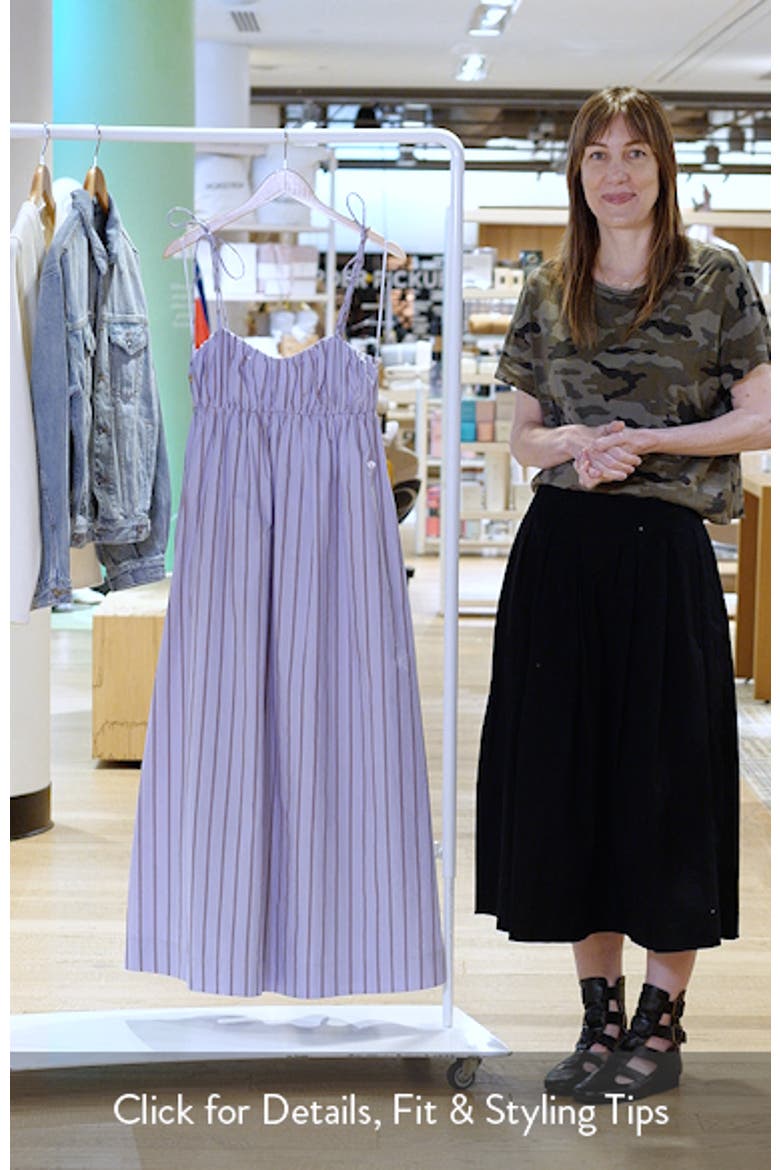 Andi Stripe Cotton Maxi Dress video
