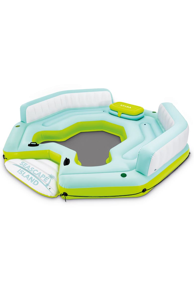 Seascape Island Inflatable Relaxation Island Float, Main, color, Multicolored
