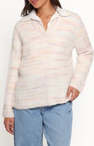 Petal & Pup Alyx Spacedye Polo Sweater