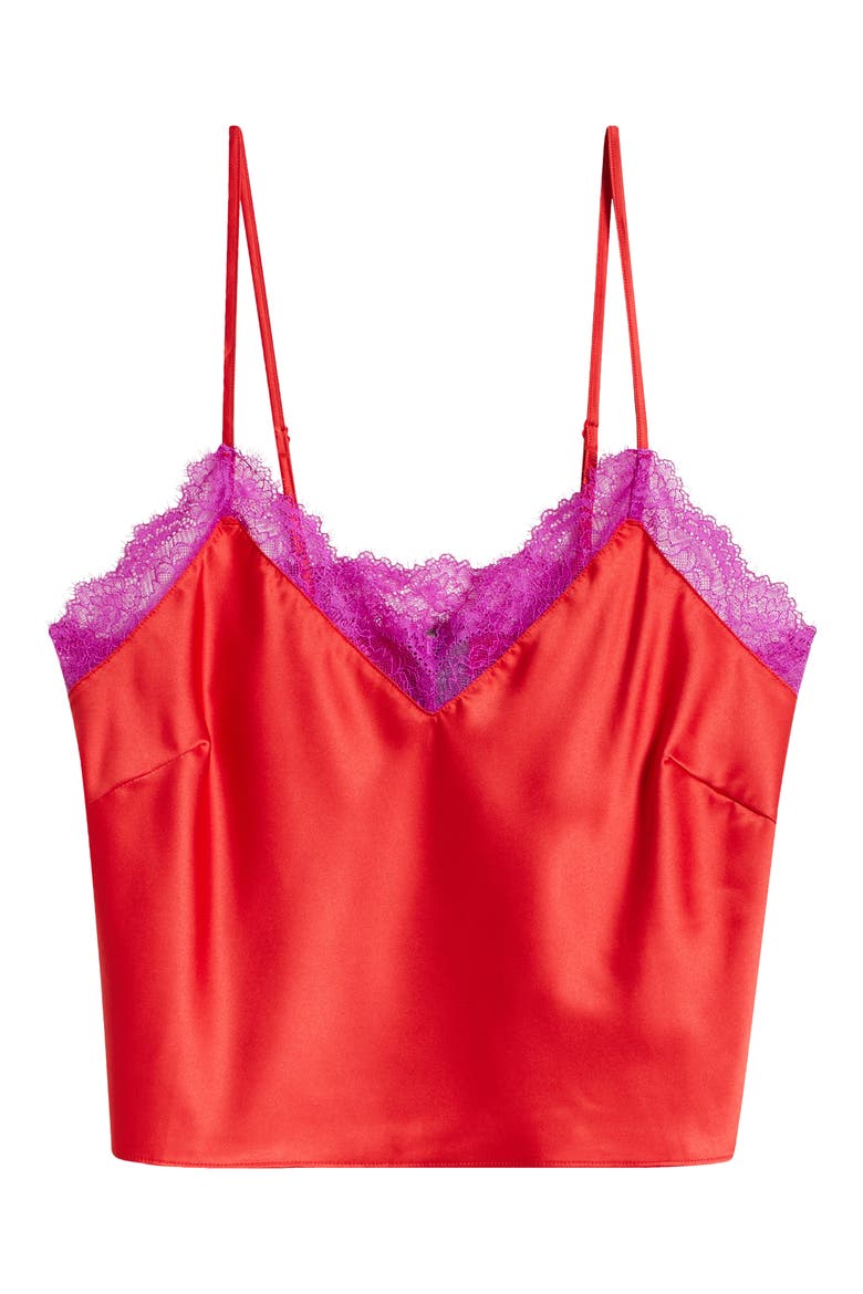 Fire Desire Lace Sleep Camisole, Alternate, color, TIMELESS RED