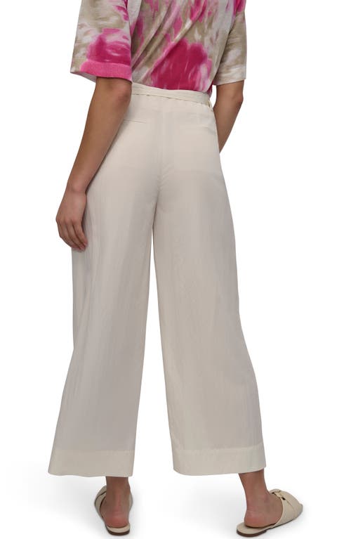 Dkny Tie Front Twill Pants In Neutral