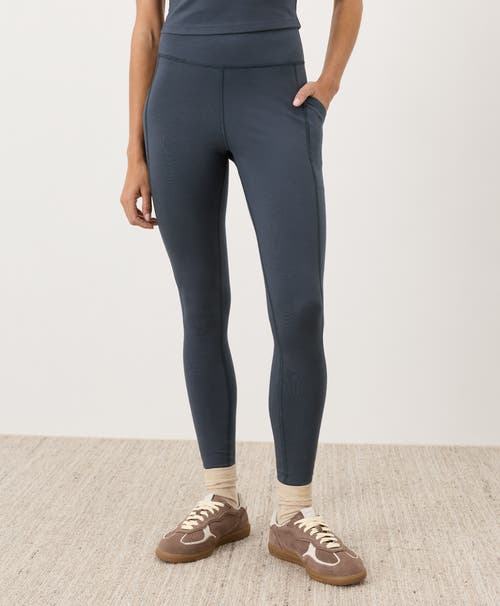 Pact On The Go-to Pocket Legging Made With Organic Cotton In Blue