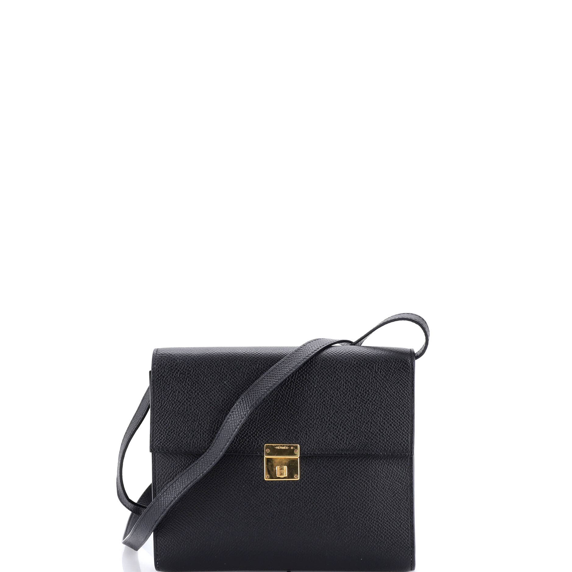 Pre-Owned Hermes Clic Wallet on Strap Epsom 16, Main, color, Noir