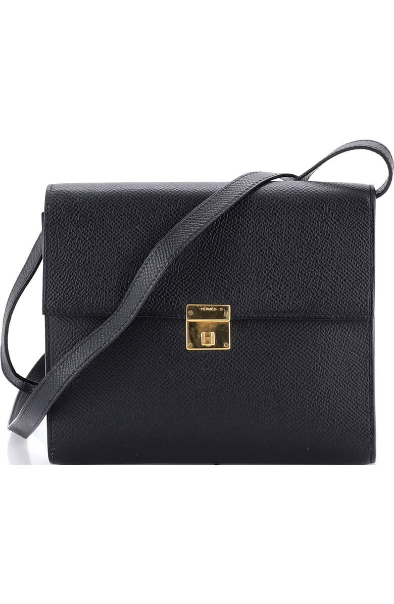 Pre-Owned Hermes Clic Wallet on Strap Epsom 16, Main, color, Noir