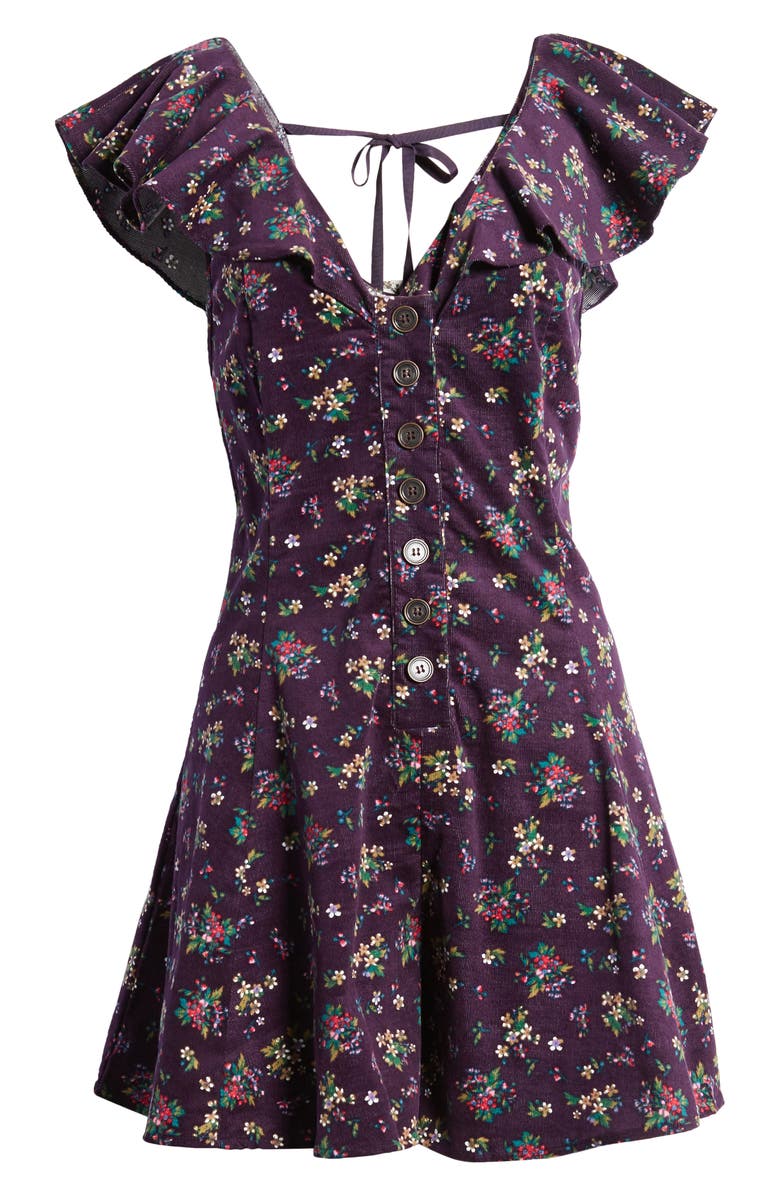Free People Violet Visions Corduroy Romper, Alternate, color,