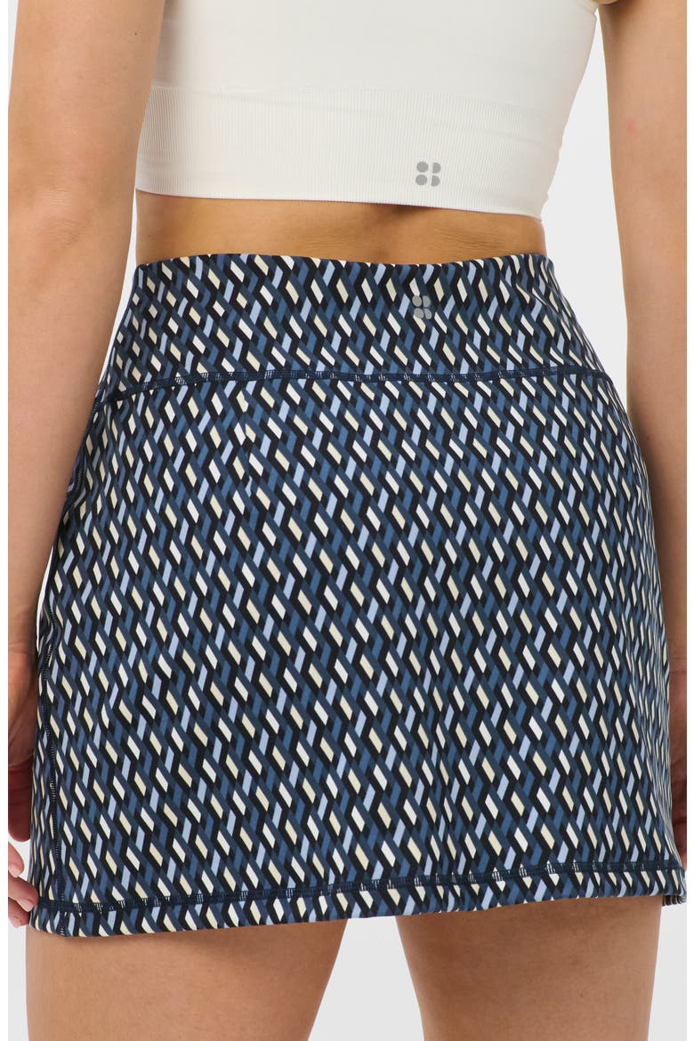 Power Printed Tennis Skort, Alternate, color, BLUE LINKED GEO PRINT
