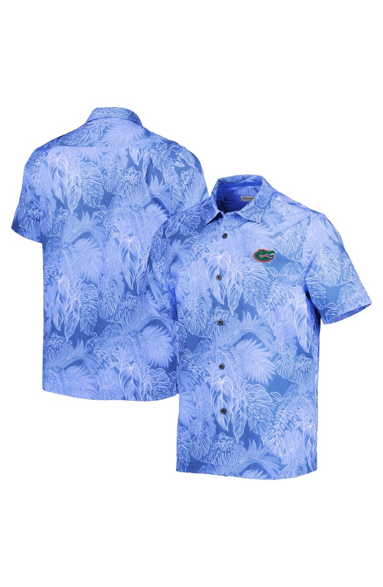Tommy Bahama Men's Tommy Bahama Royal Florida Gators Big & Tall Coast Luminescent Fronds IslandZone Button-Up Camp Shirt, Main, color, 