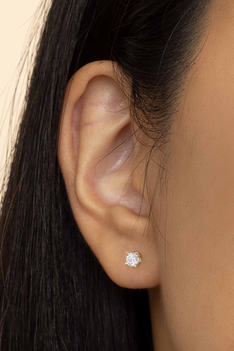 14K White Gold Shine Bright Diamond Studs, Alternate, color, White Gold