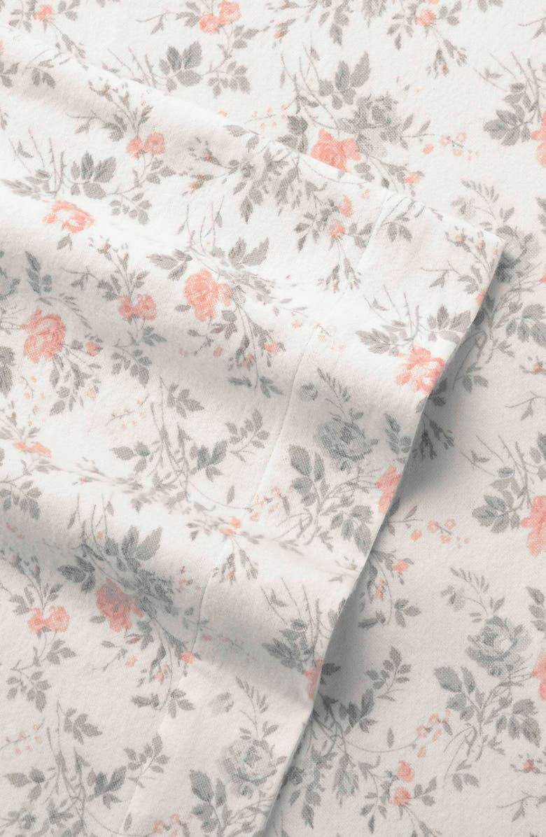 Laura Ashley Rosalie Cotton Flannel Sheet Set, Alternate, color, Grey