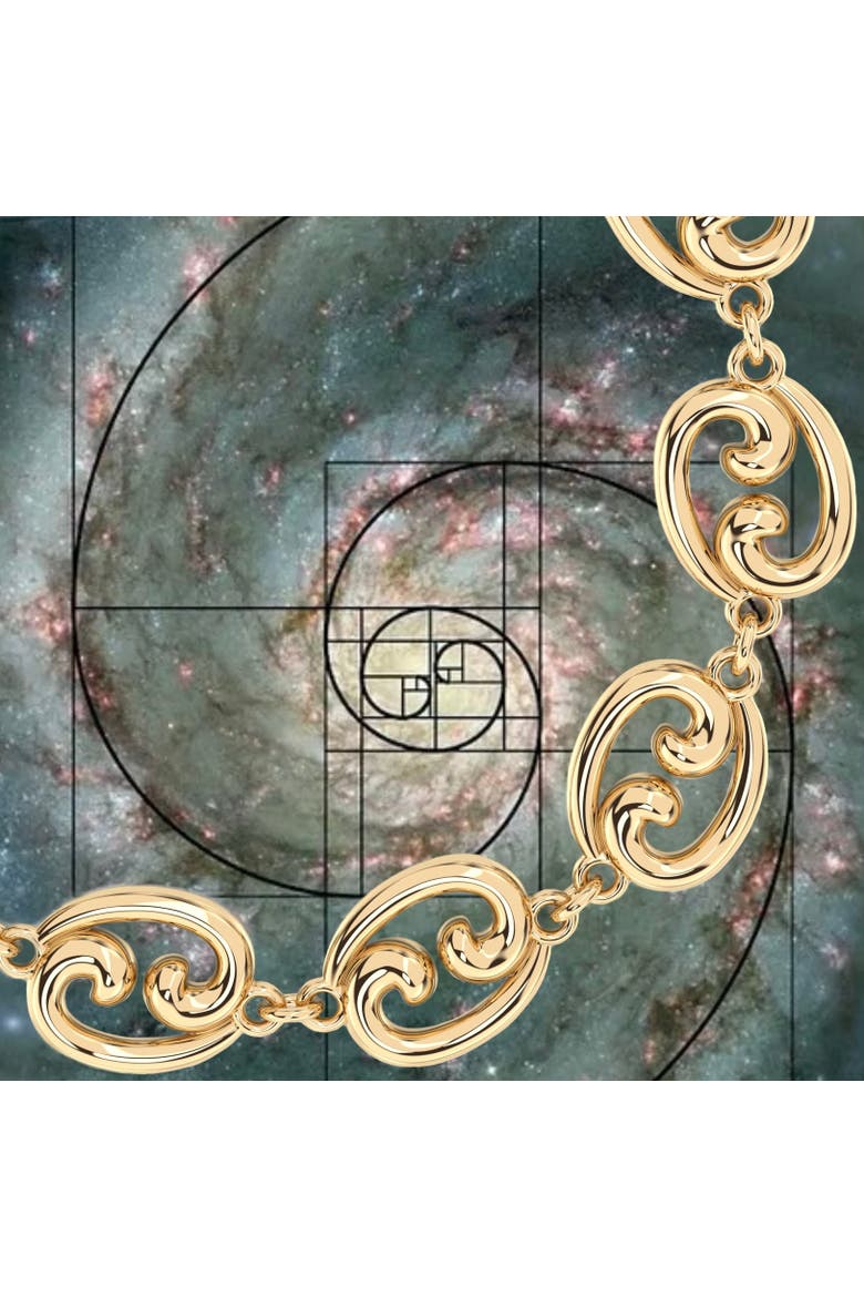 The Fibonacci Link Necklace, Alternate, color, Silver
