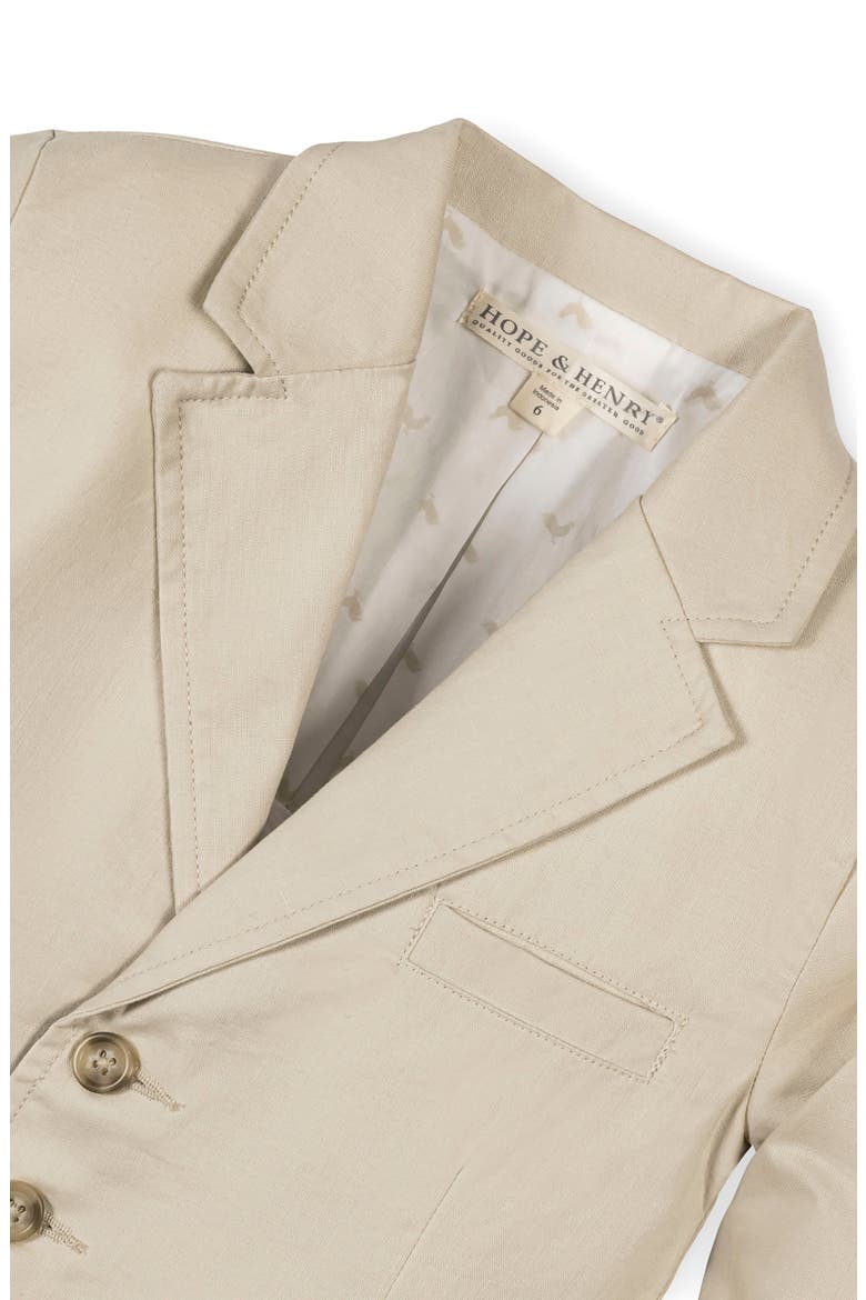 Kids' Linen Suit Jacket, Alternate, color, Sand Linen