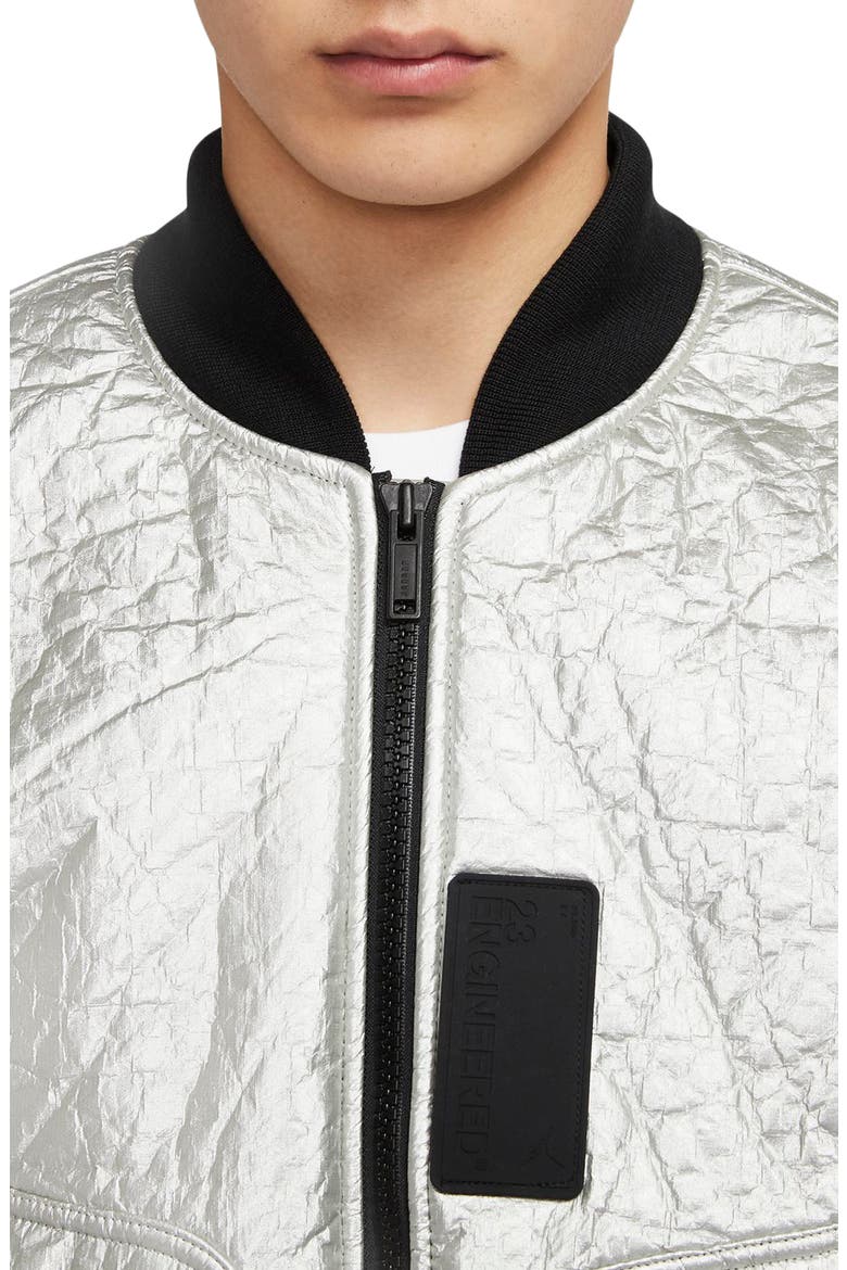 23 Engineered MA-1 Bomber Jacket, Alternate, color, METALLIC SILVER/ BLACK/ WHITE