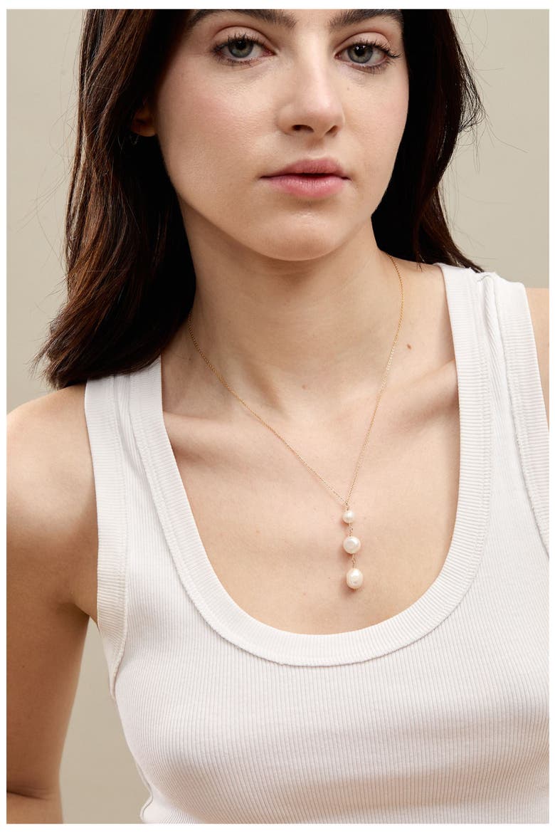 Clove Freshwater Pearl Necklace, Alternate, color, GOLD