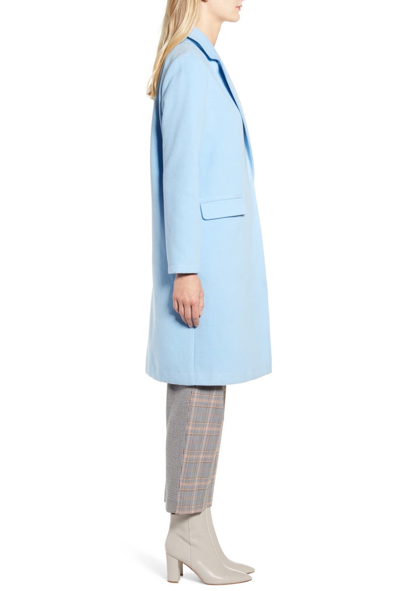 Lightweight Long Coat, Alternate, color, BRIGHT PERI