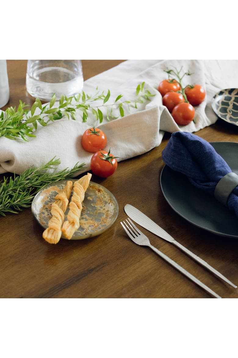 Horn Appetizer Speckled Plate, Alternate, color, Natural