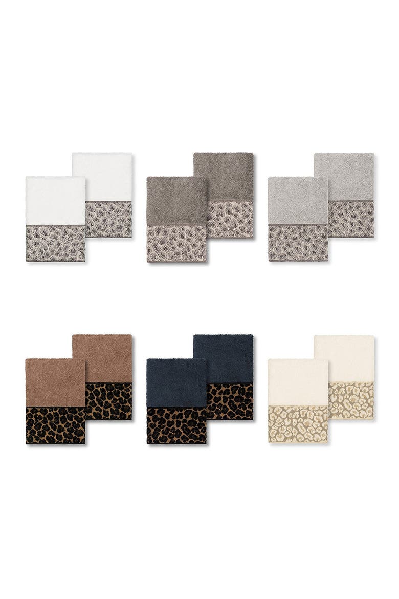 Spots Embellished Washcloth - Set of 2 - Midnight Blue, Alternate, color, MIDNIGHT BLUE
