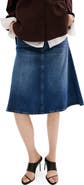 MANGO Denim Midi Skirt