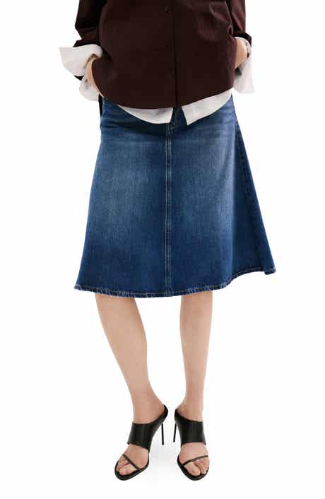 Denim Midi Skirt