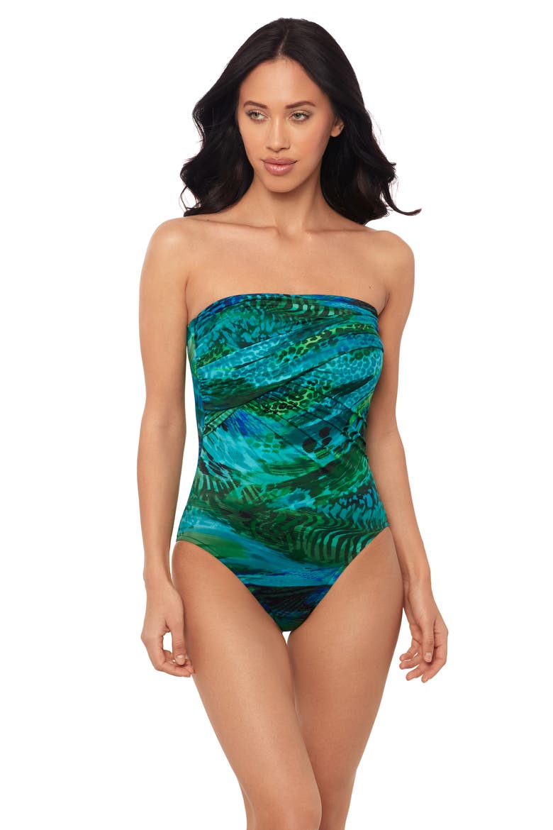 Margarita Goddess Convertible Strap One-Piece Swimsuit, Alternate, color, BLUE MULTI