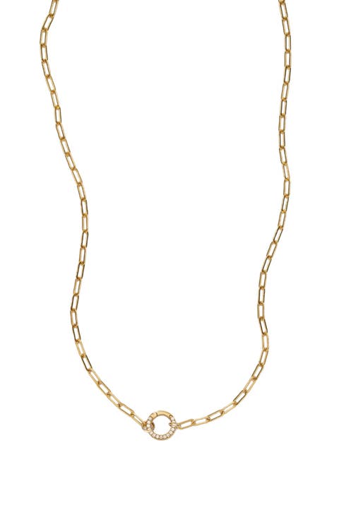 Jude Charm Necklace with CZ Link Lock