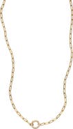 MADE BY MARY Jude Charm Necklace with CZ Link Lock