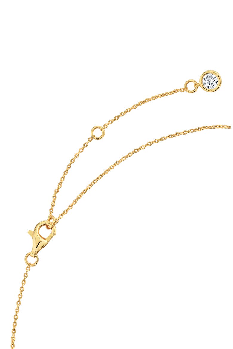 Pavé Cluster Cubic Zirconia Cross Pendant Necklace, Alternate, color, 18KYG/ CLEAR STONE
