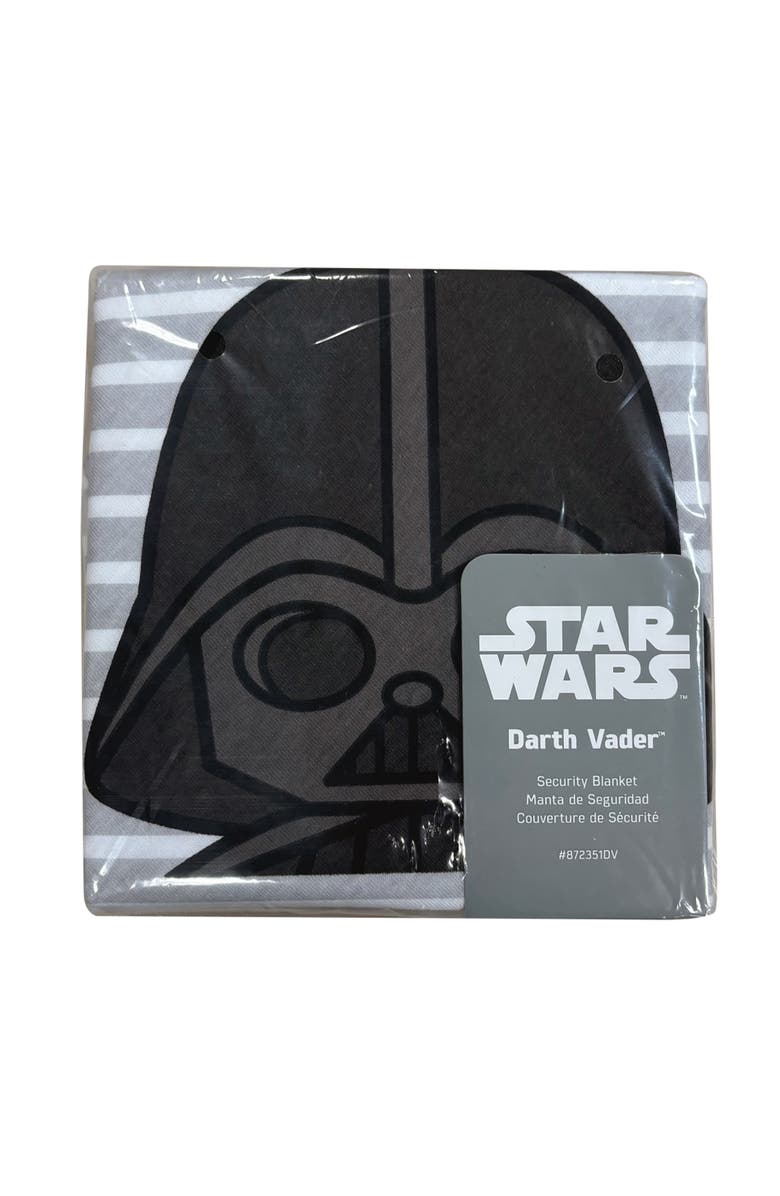 Lambs & Ivy Star Wars Darth Vader Gray Cotton Jersey Security Blanket/Lovey, Alternate, color, Gray