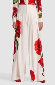 Alice + Olivia Blaire Pleated High Waist Wide Leg Pants