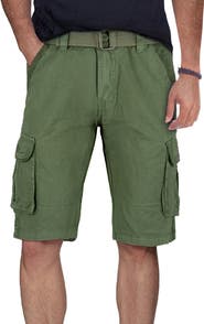 XRAY Belted Cotton Twill Cargo Shorts